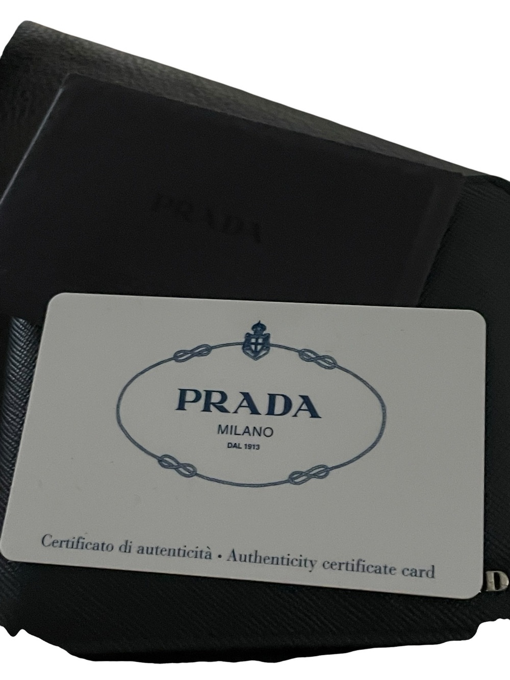 Authentic PRADA Saffiano Corner Bifold Wallet with Coin Pocket in Baltico Navy⁠ - Picture 9 of 15